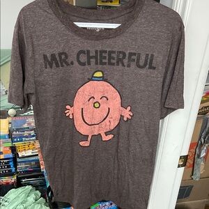 Mr. Cheerful Brown Graphic T-Shirt